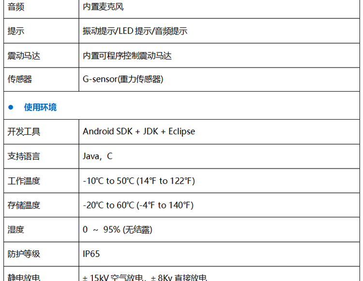 RFID采集器参数